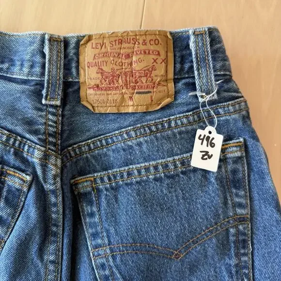 Vintage Levis 501 Jeans 25 Blue 80s Denim Made in USA Workwear Non Selvedge - Picture 9 of 10
